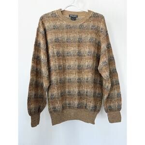 Vintage Mondo Di Marco Sweater Men's M/50 Made in Italy Sheer Knit Earthy Brown